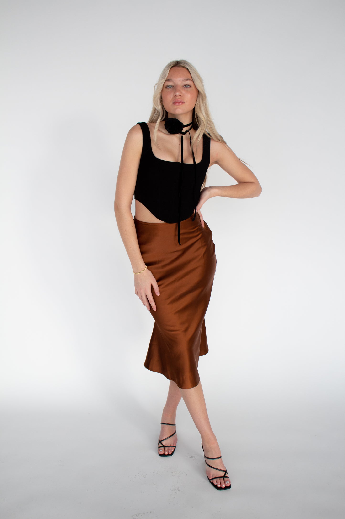 Charlotte Silk Midi Skirt